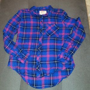 Blue and Pink Plaid Flannel Arizona Jean Co